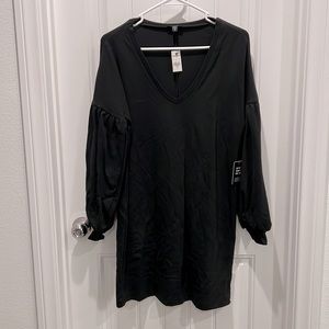 Express Dress V-neck with Puff Sleeves, Size XS, NWT